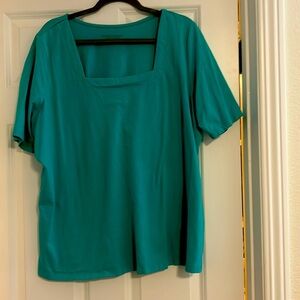 Cotton square neck top.  Worn once and then washed.